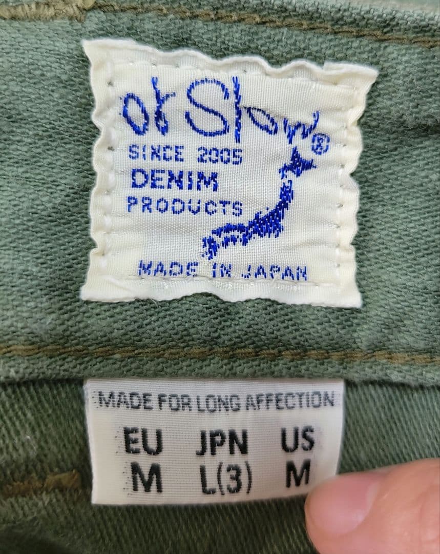 or Slow オアスロウ　オリーブグリーン ワークパンツ L (3)