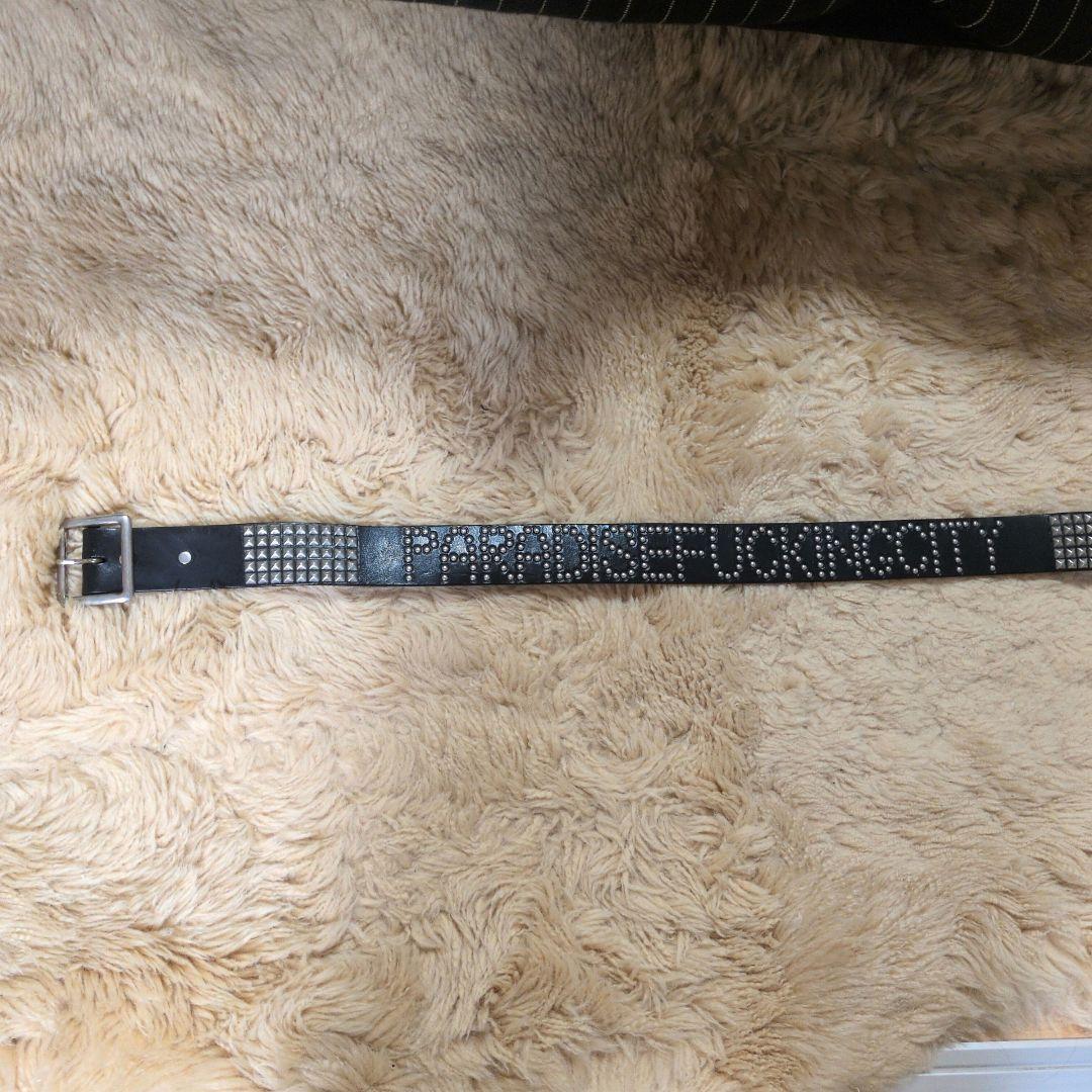 htc × ハイアンドシーク スタッズ レザーベルト 34インチ