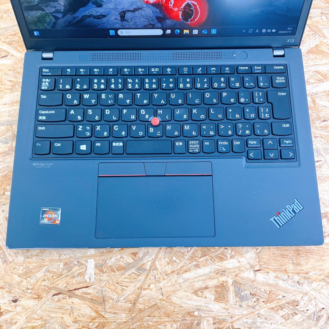 ThinkPad X13 フルHD カメラ Win11 Ryzen 5 PRO